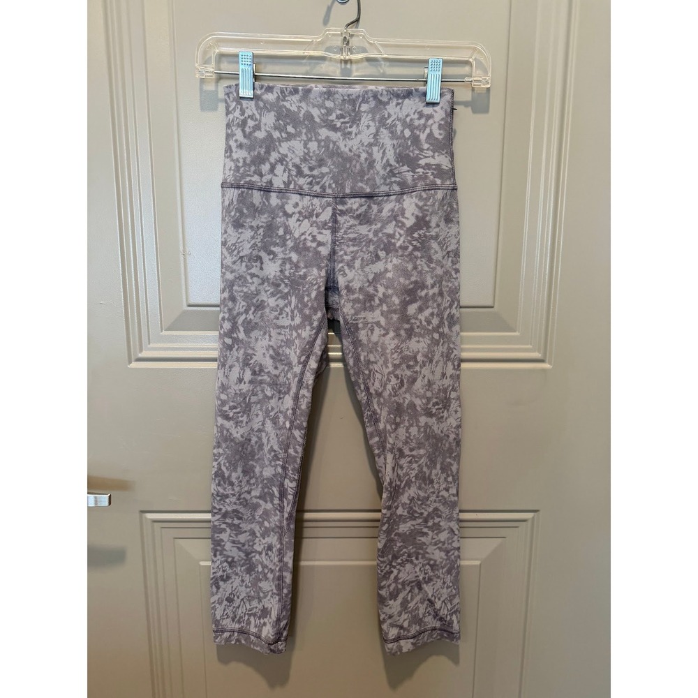 Lululemon Leggings Grey Tie Dye Size 4